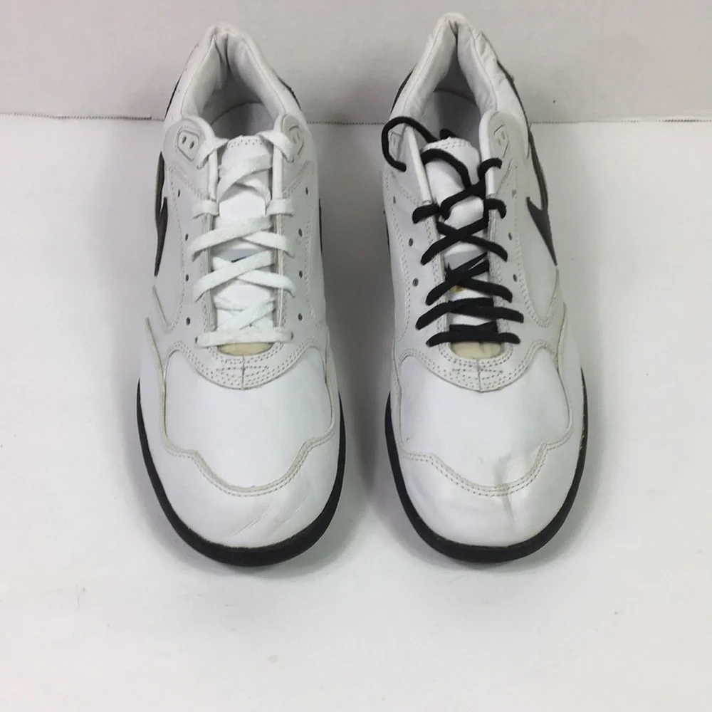 VTG 90s Nike‎ Trainers Mens Whiter leather sport Sneakers Tennis Shoes Size 13.5